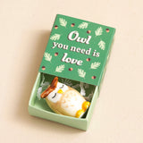 Lisa Angel-Tiny Matchbox Ceramic Owl Token