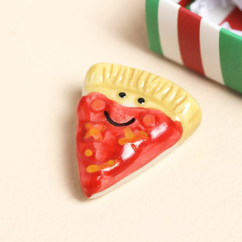 Lisa Angel-Tiny Matchbox Ceramic Pizza Token