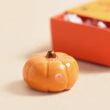 Tiny Matchbox Ceramic Pumpkin Token
