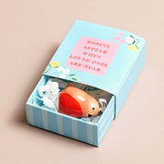 Lisa Angel- Tiny Matchbox Ceramic Robin Token