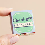 Lisa Angel- Tiny Matchbox Ceramic Apple Teacher Token