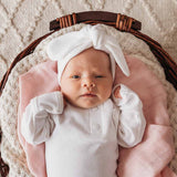 Milk Ribbed Organic Topknot