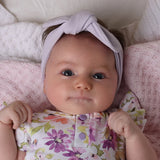 Lavender Ribbed Organic Topknot