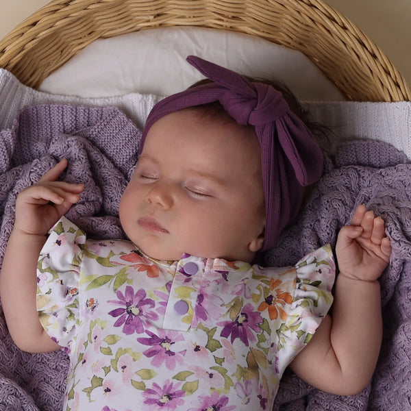 Mulberry Ribbed Organic Topknot