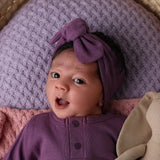 Mulberry Ribbed Organic Topknot