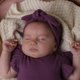 Mulberry Ribbed Organic Topknot