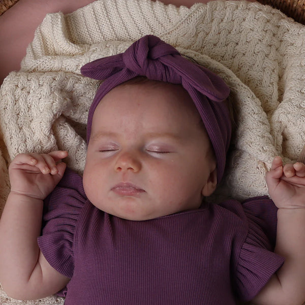 Mulberry Ribbed Organic Topknot