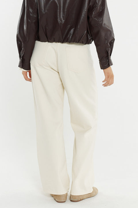 Nuala Wide Leg Jean Parchment
