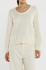 Roe Braided Neck Knit Cream