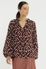 Willow Tie Front Blouse Ikat