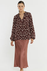 Willow Tie Front Blouse Ikat