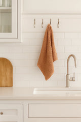 Rustic Waffle Standard Tea/Hand Towel - Rust