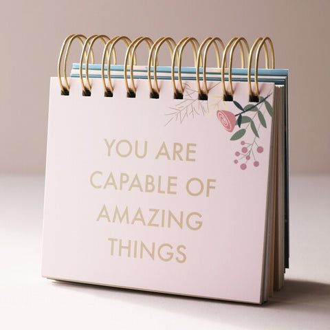 Lisa Angel- Weekly Positivity Floral Desktop Flip Chart