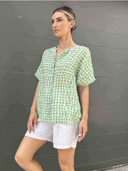 Worthier the Label -Cary sheer top-Green