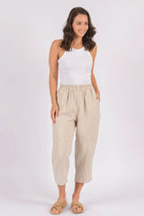 Worthier the Label- Noah Linen Pants Beige