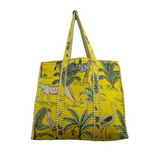 Cotton Tote Bag Yellow Jungle