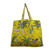 Cotton Tote Bag Yellow Jungle