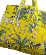 Cotton Tote Bag Yellow Jungle