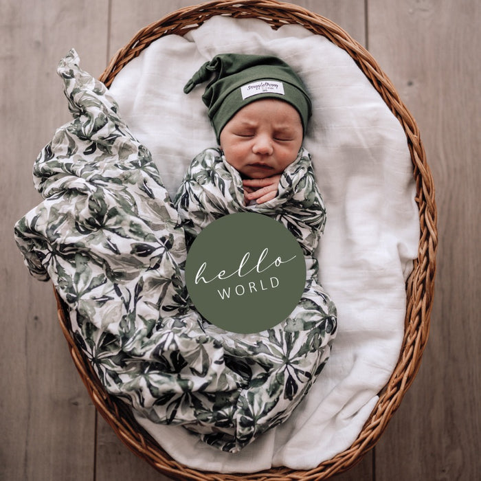 Snuggle Hunny Evergreen |Baby Organic Muslin Wrap