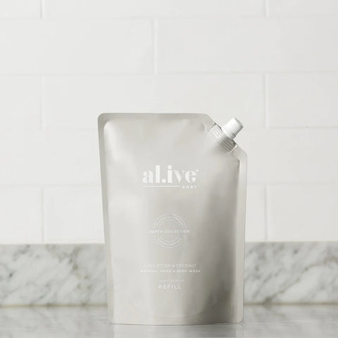 al.ive body- 1 LTR WASH REFILL - SEA COTTON & COCONUT
