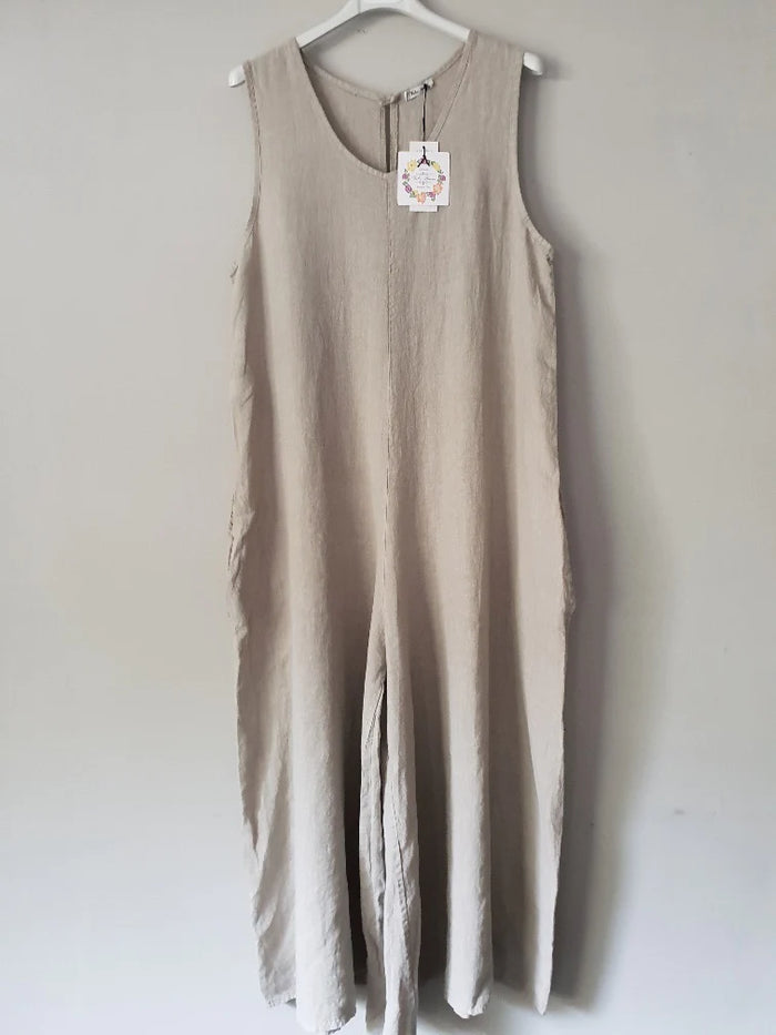 Talia Benson-Italian Linen Jumpsuit