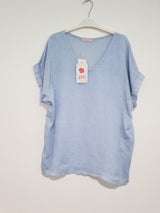 Plain Italian Linen T-Shirt