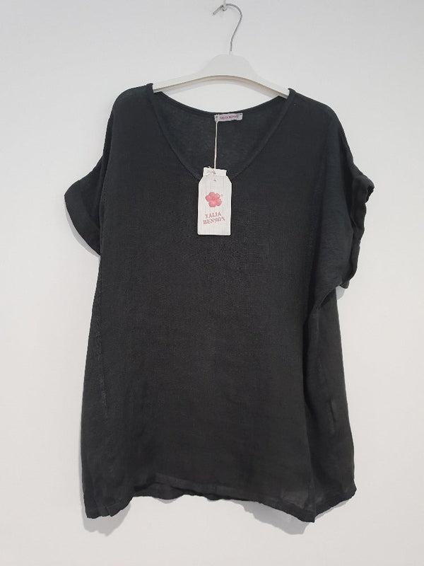 Plain Italian Linen T-Shirt