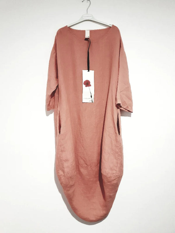 Montaigne- Linen- Scallop- Dress