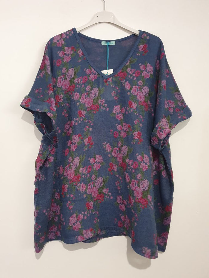 Frederic Linen Grande floral tee shirt