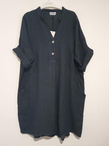 Frederic linen tunic-Fig & Little