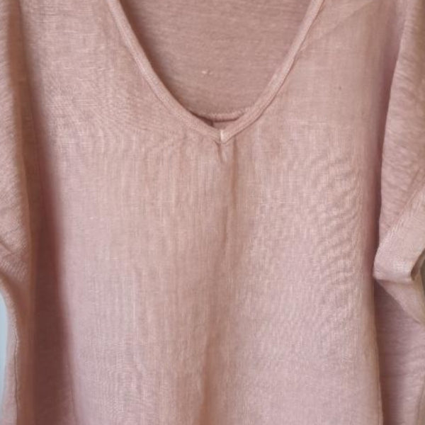 Frederic  Linen Grande Size T-Shirt Plain