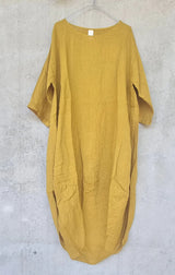 Montaigne- Linen- Scallop- Dress