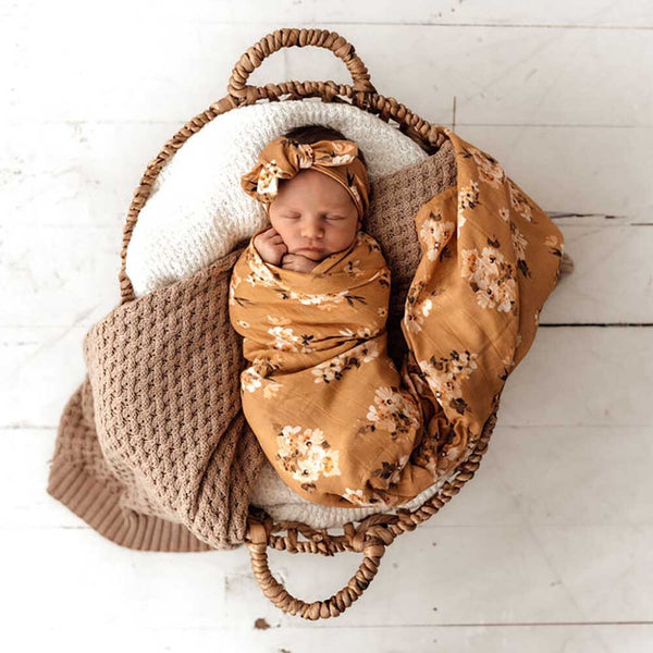 Golden Flower Organic Muslin Wrap