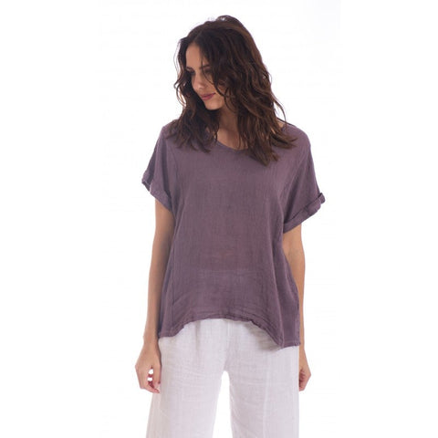 Plain Italian Linen T-Shirt