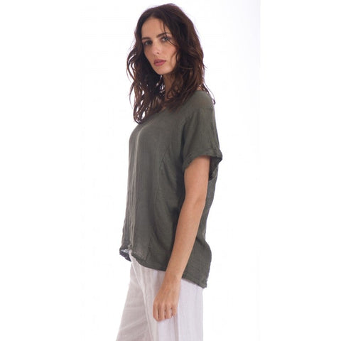 Plain Italian Linen T-Shirt