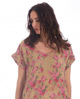 Frederic- Floral Linen T-Shirt-no band