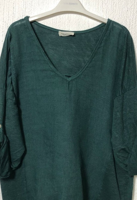 Plain Italian Linen T-Shirt