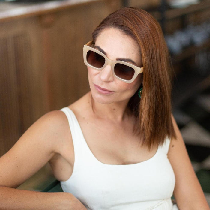 SOEK Zahra Nude - Polarised Wooded Sunglasses