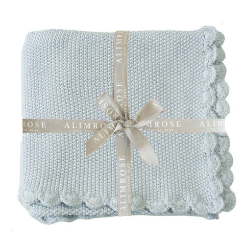Alimrose-Mini Moss Stitch Blanket Powder Blue