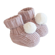 Alimrose-Pom Pom Baby Socks Petal