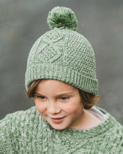 Bebe-GREEN CABLE BEANIE