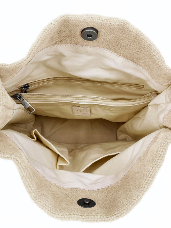 Trifine Natural Long Handled Bag Natural