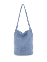 Trifine Natural Long Handled Bag Pale Blue