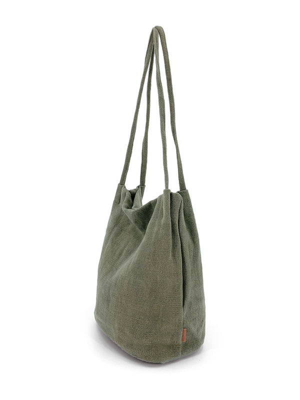 Trifine Natural Long Handled Bag Khaki
