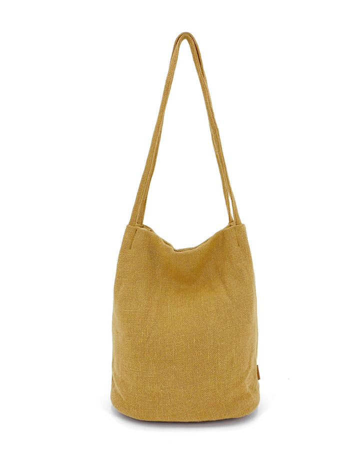 Trifine Natural Long Handled Bag Mustard