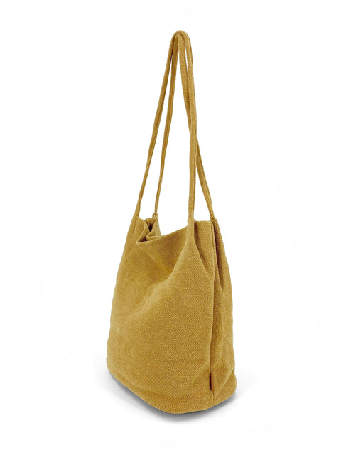 Trifine Natural Long Handled Bag Mustard