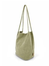 Trifine Natural Long Handled Bag Avocado