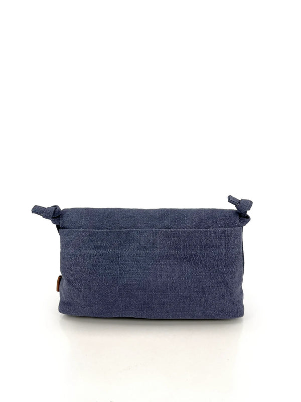 Trifine Natural Roll-top Bag-Navy