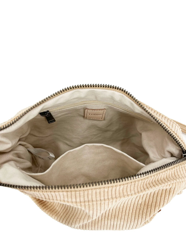 Trifine Corduroy Crossbody Bag - Natural