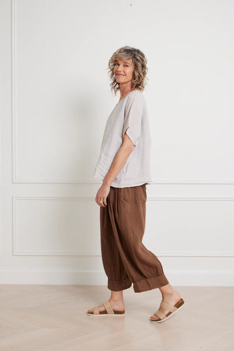 Lee linen short sleeve top